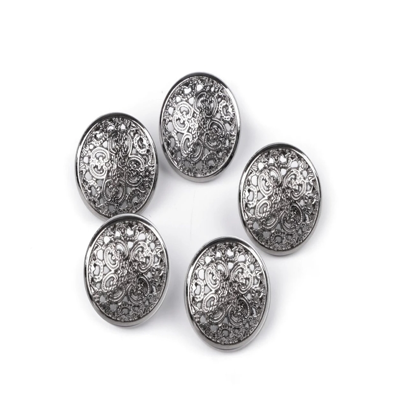 Eyelet button - metal ornaments 20mm gunmetal