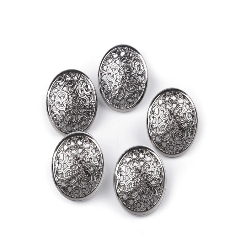 Eyelet button - Metall ornamente 20mm gunmetal