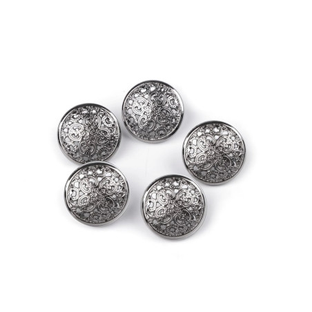 Bouton d'oie - Métal ornementé 20 mm bronze