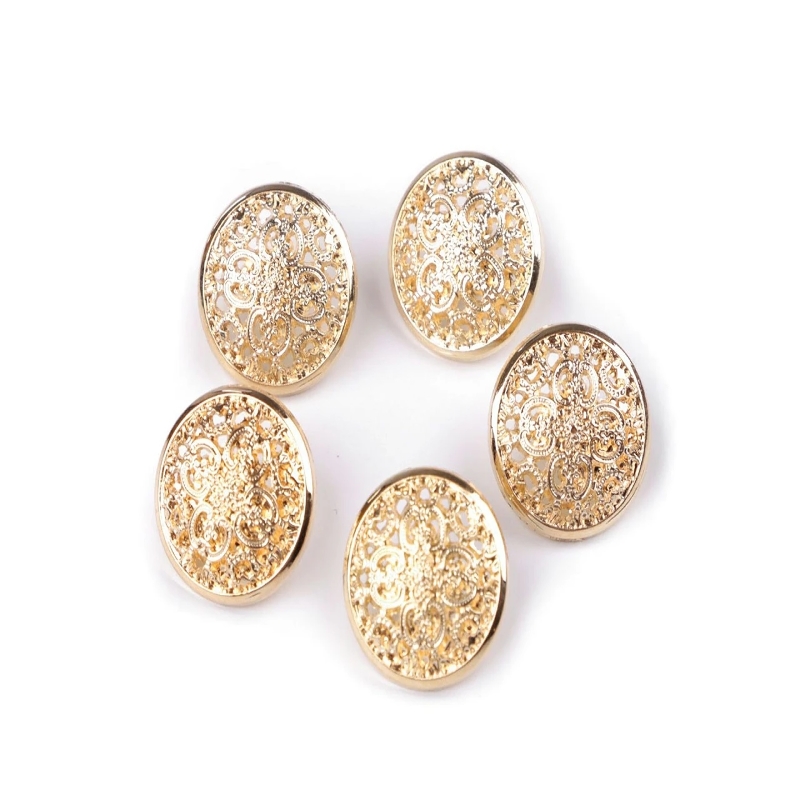 Eyelet button - Metall ornamente 20mm gold