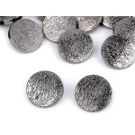 Eyelet button - metal grunge 22.5mm gunmetal