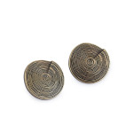 Bouton poussoir - Spirale métallique 24 mm en laiton vieilli