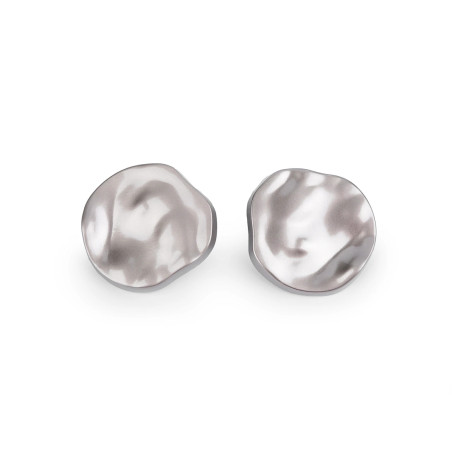 Oesenknopf - Metall scrunch 26mm silber