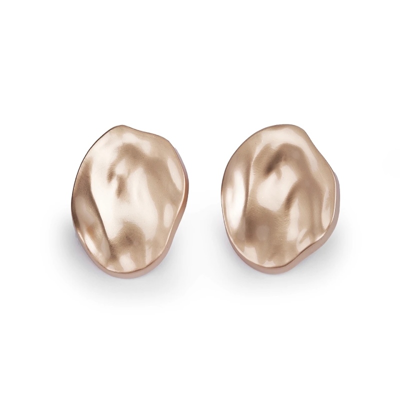 Eyelet button - metal scrunch 26mm gold