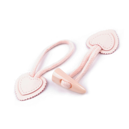 Duffle coat à fermeture à bascule - rose cœur
