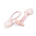 Fermoir à bascule pour duffle-coat - cœur rose Fermoir à bascule pour duffle-coat - cœur rose