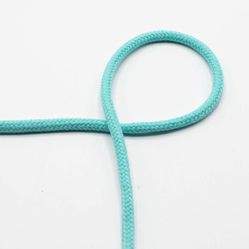 Cordon de coton 8mm aqua (qt)