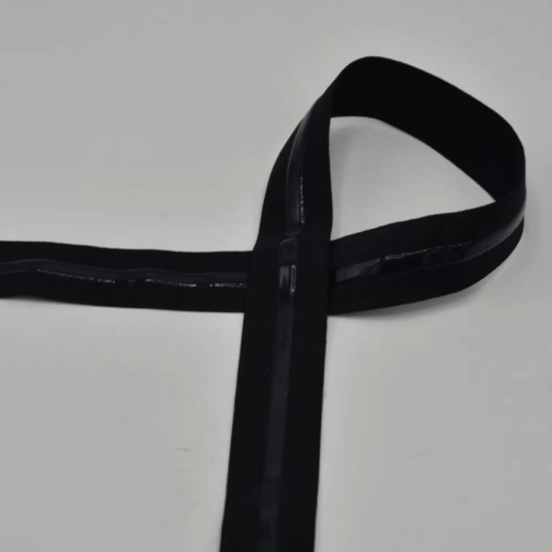 Elastic ribbon anti-slip black 25mm