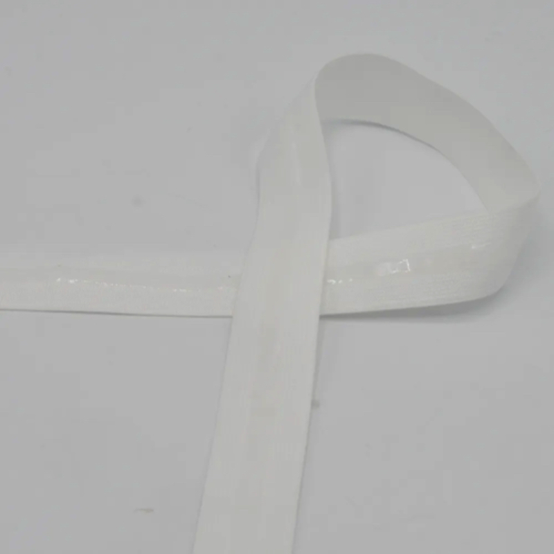 Elastic ribbon anti-slip white 25mm