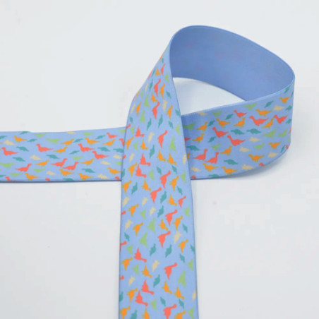 Rubber band 40mm Dinos light blue