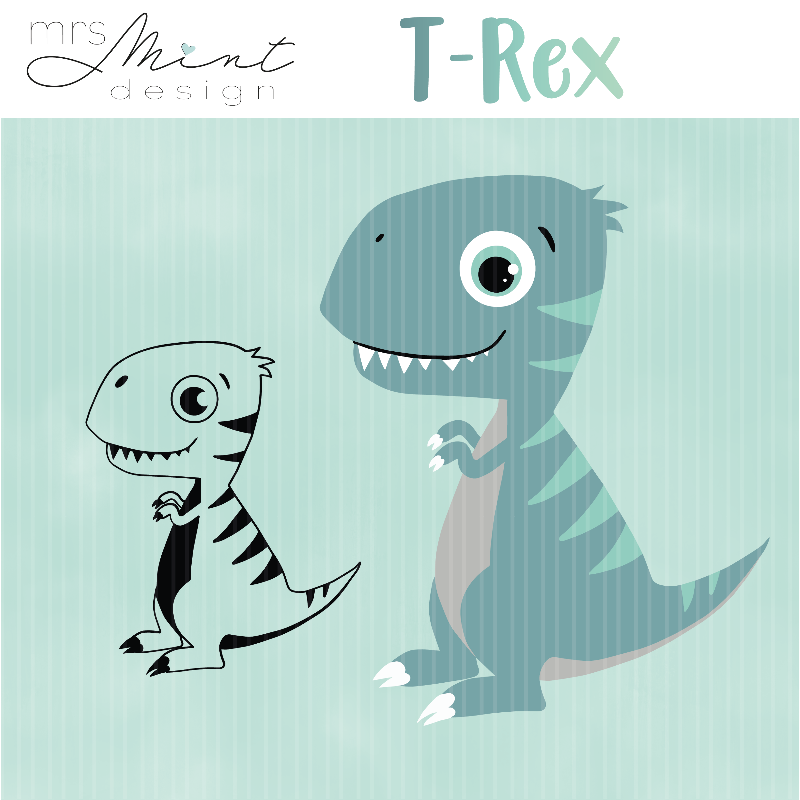 Plotter file - T-Rex single - svg - dxf