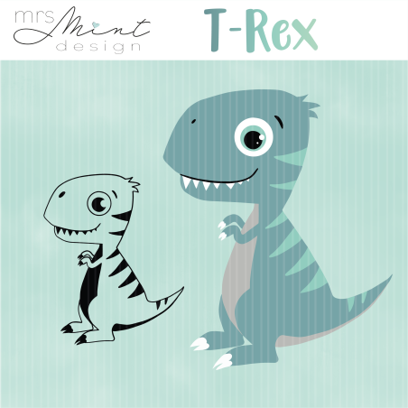 Plotter file - T-Rex single - svg - dxf