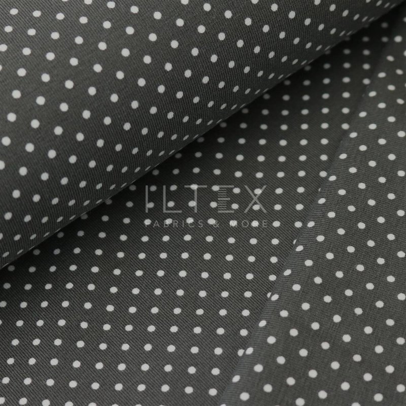 Jersey - Pin dots dark grey