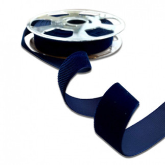 Velvet grosgrain ribbon - 22mm navy 419