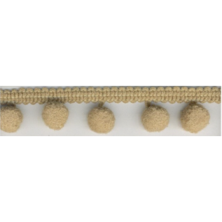 Pompom trim 25mm - beige