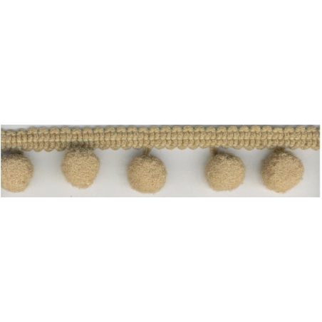 Pompom trim 25mm - beige