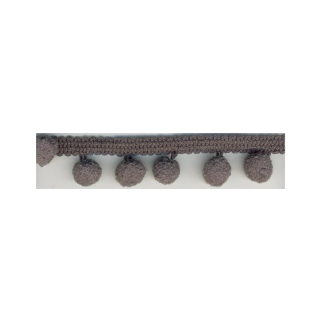Pompom trim 25mm - anthracite