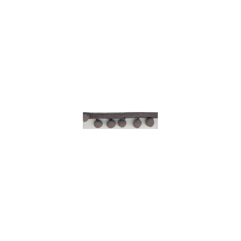 Pompom trim 25mm - anthracite