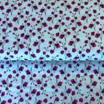 Woven Cotton - Blümchen fuchsia on mint