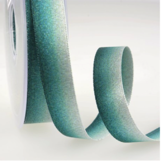 Ruban satin 15 mm turquoise irisé (st20)