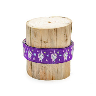Web ribbon 10m - Urmelis Stoffwelt - Unicorn purple