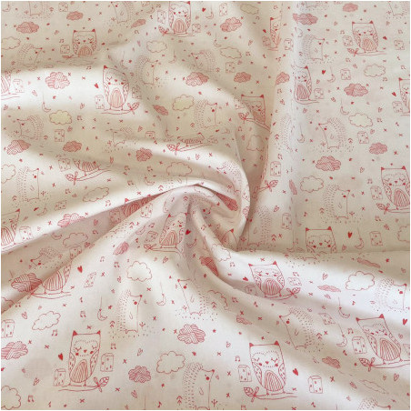 Woven Cotton - Sweet Dreams glow in the dark white