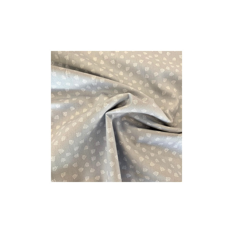 coton tissé - Mini Anchor gris clair