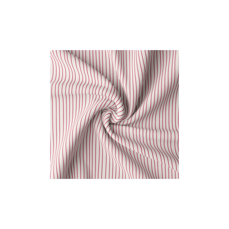 Räschte - Tilda - Pen Stripe weiss/pink 150cm