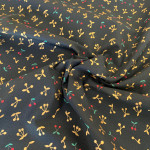 Woven Cotton - Kokka Simply Gold Cherry black