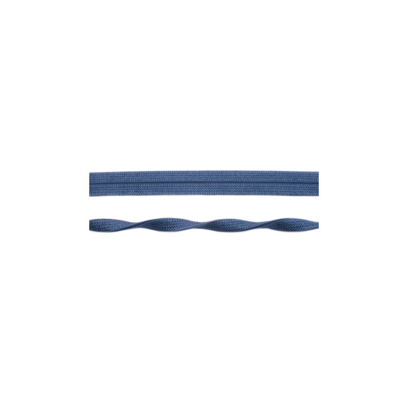 Bande de bordure élastique Jacquard bleu denim (kh)