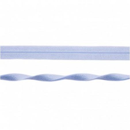 Bande de bordure élastique Jacquard bleu clair