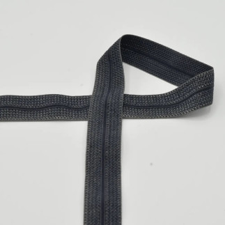 Ruban de bordure élastique jacquard anthracite (qt)