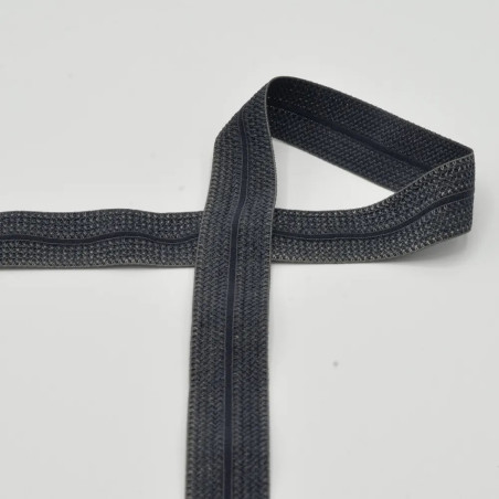 Elastic edging tape jacquard anthracite (qt)