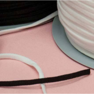 Rubber band in a tube, extra soft, white, 3 mm (J)