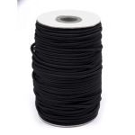 Cordon en caoutchouc noir 3 mm