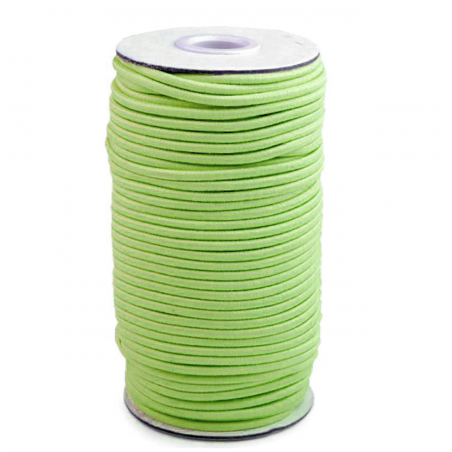 Cordon en caoutchouc 3 mm vert clair