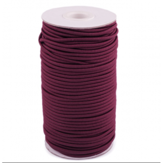 Cordon en caoutchouc 3mm bordeaux