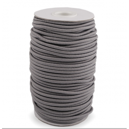 Cordon en caoutchouc 3 mm gris foncé