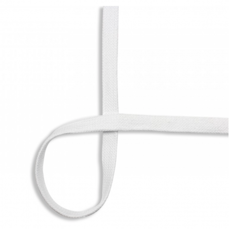 coton tissé blanc 15 mm (qt)