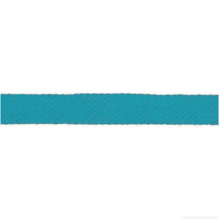 coton tissé turquoise 15 mm (qt)