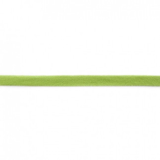 Cordon plat coton 17mm chèque citron vert foncé