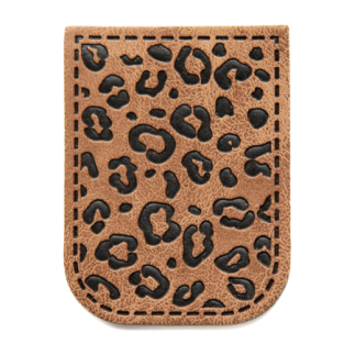 XXL synthetic leather label - cord end Leo