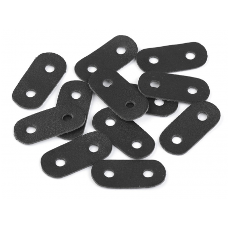 Cord end - 2-hole leather black 5mm