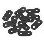 Cord end - 2-hole leather black 5mm