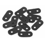 Cord end - 2-whole leather black 5mm