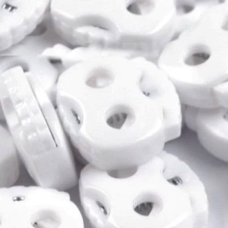 Cord stopper 2-hole white small