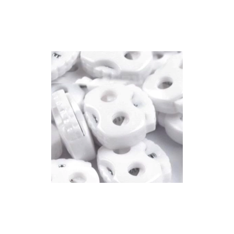 Cord stopper 2-hole white small