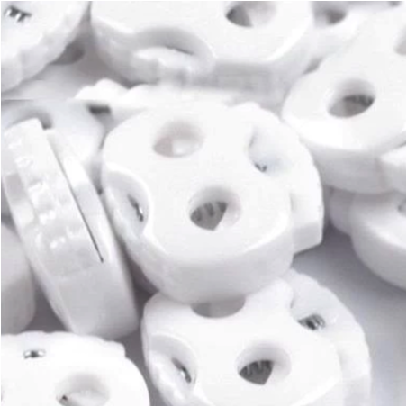 Cord stopper 2-hole white small