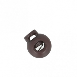 Arrêt de cordon rond 20 mm marron foncé
