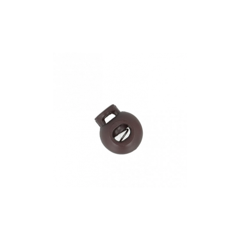 Arrêt de cordon rond 20 mm marron foncé